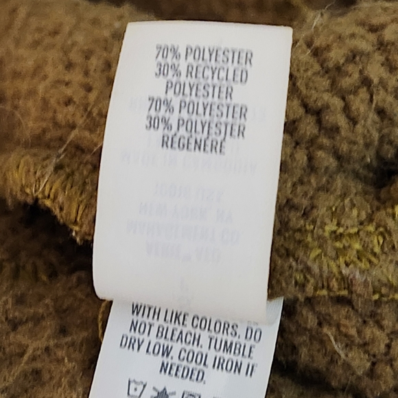 Aerie Dream Sherpa Quarter Zip Sweatshirt Dijon Brown Oversized women's small - Picture 7 of 11